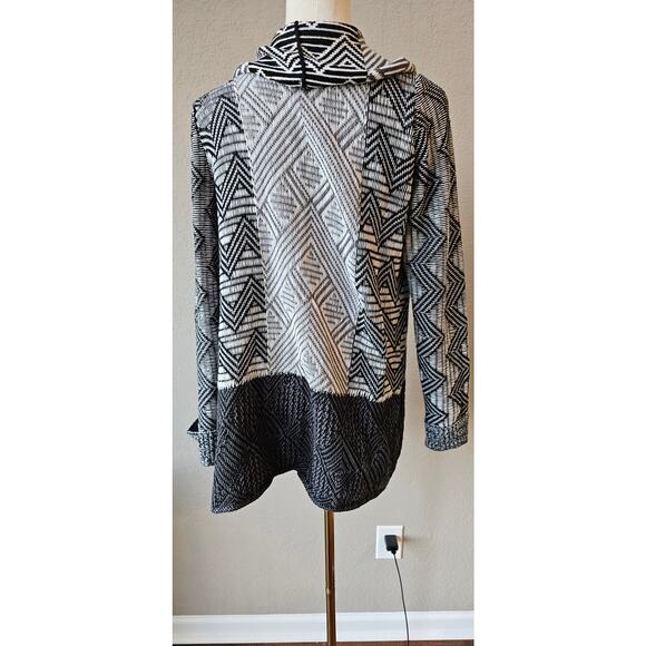 Lucky Brand Women's Chevron Drape Open Front Knit Cardigan Sweater Size S‎ Multi - Picture 3 of 4
